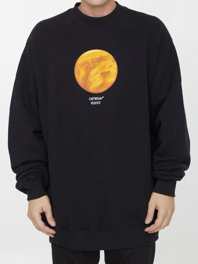 Off-white Venus-print Cotton Sweatshirt In Black