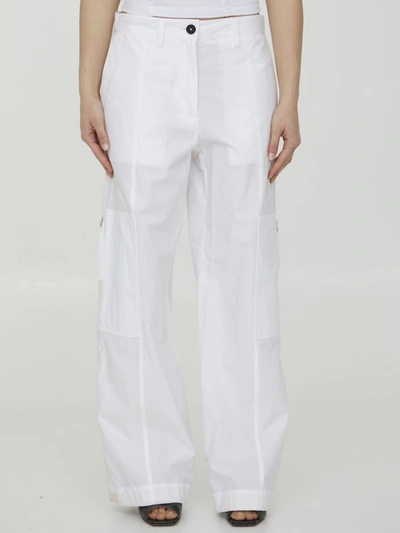 Jil Sander White Cotton Trousers