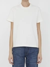Bottega Veneta Light Cotton T-shirt In Cream
