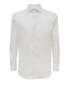 Xacus Spread-collar Cotton Shirt In White