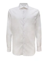 Xacus Spread-collar Cotton Shirt In White