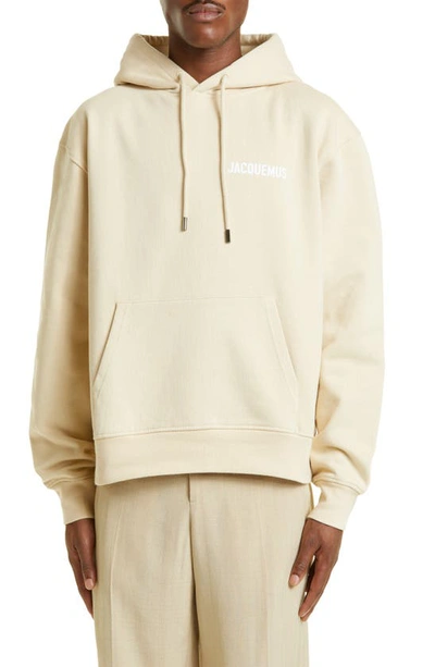 Jacquemus Le Sweatshirt Logo Hoodie In Beige