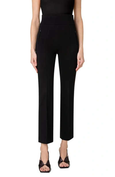 Akris Punto Maxine High Waist Signature Jersey Pants In Black