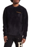 Billionaire Boys Club Embroidered Fuzzy Sweater In Black