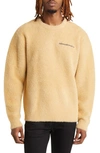 Billionaire Boys Club Embroidered Fuzzy Sweater In Latte