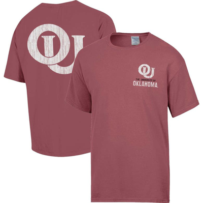 Comfort Wash Crimson Oklahoma Sooners Vintage Logo T-shirt