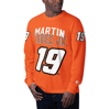 STARTER STARTER ORANGE MARTIN TRUEX JR CLUTCH HIT GRAPHIC LONG SLEEVE T-SHIRT