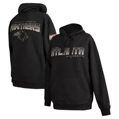 Fisll Black Clark Atlanta University Panthers Puff Print Sliced Pullover Hoodie