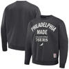 STAPLE NBA X STAPLE ANTHRACITE PHILADELPHIA 76ERS PLUSH PULLOVER SWEATSHIRT