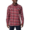 COLUMBIA RED GEORGIA BULLDOGS FLARE GUN FLANNEL LONG SLEEVE SHIRT