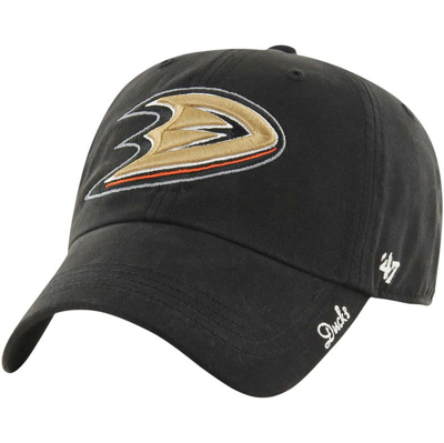 47 '  Black Anaheim Ducks Miata Clean Up Adjustable Hat