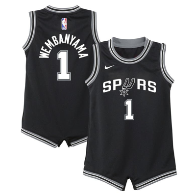Nike Babies' Infant  Victor Wembanyama Black San Antonio Spurs Swingman Player Jersey