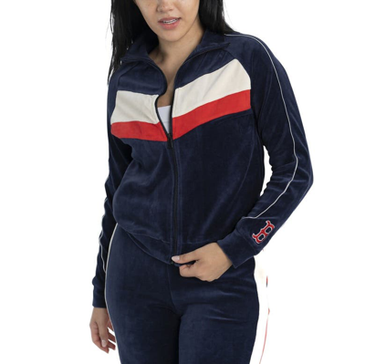 Lusso Navy Boston Red Sox Nixie Raglan Full-zip Jacket