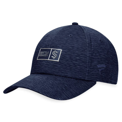 Fanatics Branded Deep Sea Blue Seattle Kraken Authentic Pro Road Adjustable Hat In Navy