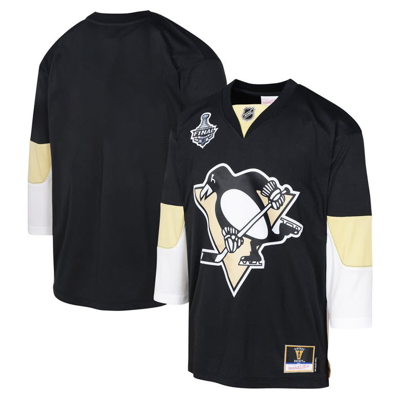 Mitchell & Ness Kids' Youth  Black Pittsburgh Penguins 2008 Blue Line Blank Jersey