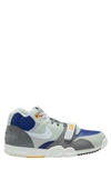Nike Gray & Blue Air Trainer 1 Sneakers In Light Silver/black/deep Royal Blue/football Grey