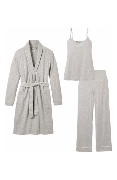 Petite Plume The Cozy 3-piece Cotton Maternity Set In Heather Grey