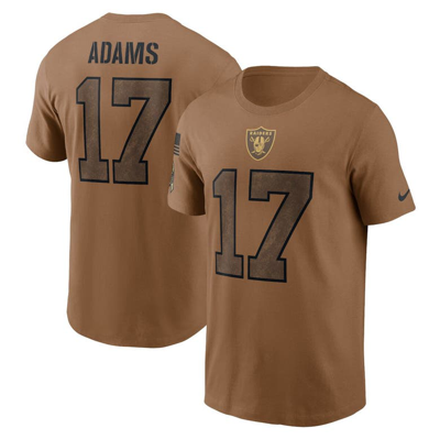Nike Davante Adams Brown Las Vegas Raiders 2023 Salute To Service Name & Number T-shirt