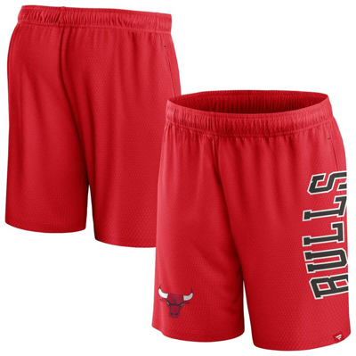 Fanatics Branded Red Chicago Bulls Post Up Mesh Shorts