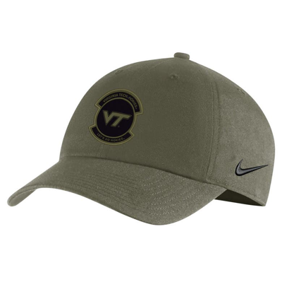 Nike Olive Virginia Tech Hokies Military Pack Heritage86 Adjustable Hat
