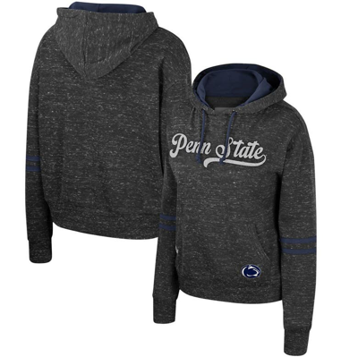 Colosseum Charcoal Penn State Nittany Lions Catherine Speckle Pullover Hoodie