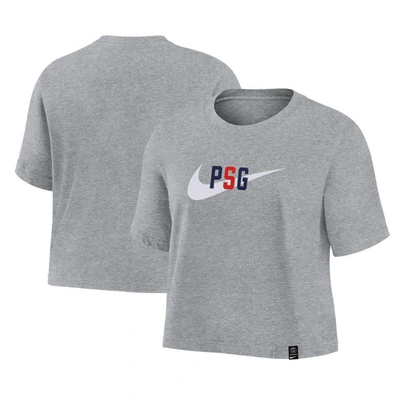 Nike Paris Saint-germain Swoosh  Women's Soccer T-shirt In Grey