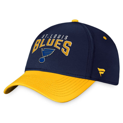 Fanatics Branded Navy/gold St. Louis Blues Fundamental 2-tone Flex Hat