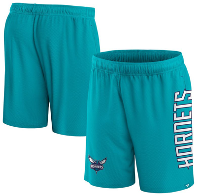 Fanatics Branded Teal Charlotte Hornets Post Up Mesh Shorts