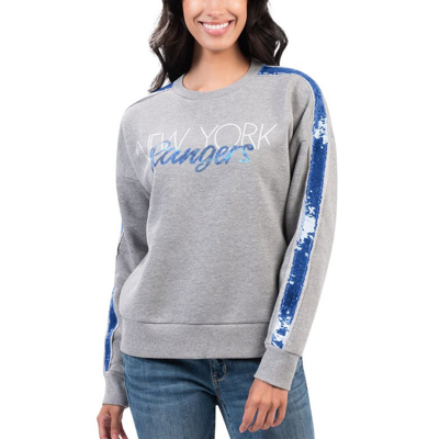 G-iii 4her By Carl Banks Gray New York Rangers Penalty Box Pullover Sweatshirt