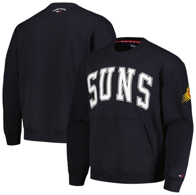 Tommy Jeans Men's  Black Phoenix Suns Henryâ Pullover Sweatshirt