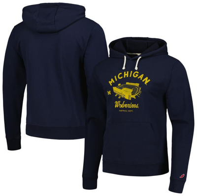 League Collegiate Wear Navy Michigan Wolverines Stadium Essential Pullover Hoodie