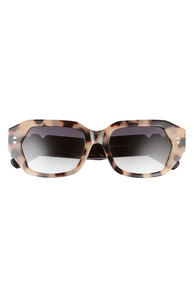 Pared Small & Mighty 51.5mm Geometric Sunglasses In Cookies & Cream Grey