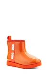 Ugg Kids' Mini Classic Ii Waterproof Clear Boot In Orange Soda