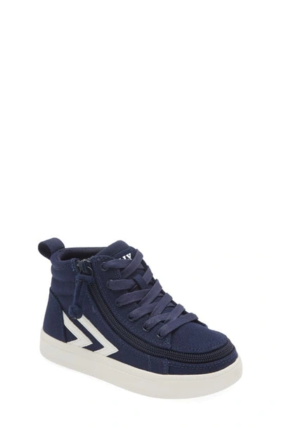 Billy Footwear Kids' Billy Cs High Top Trainer In Navy/ White