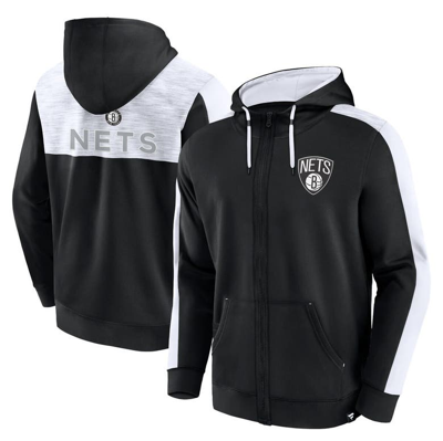 Fanatics Branded Black Brooklyn Nets Rainbow Shot Full-zip Hoodie