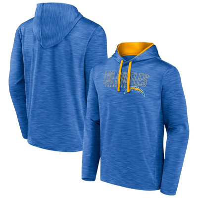 Fanatics Branded Heather Powder Blue Los Angeles Chargers Hook And Ladder Pullover Hoodie