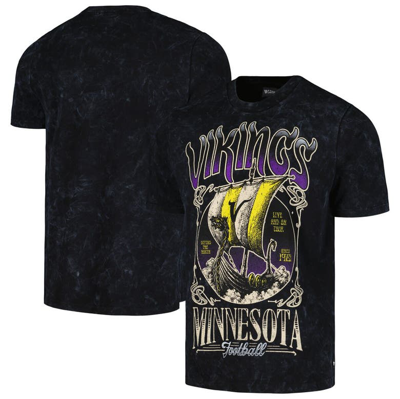 The Wild Collective Unisex  Black Minnesota Vikings Tour Band T-shirt