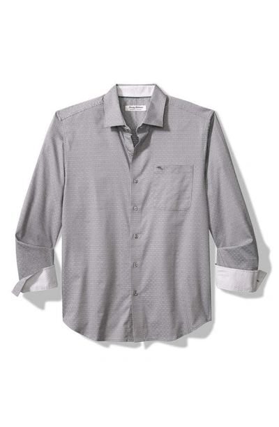 Tommy Bahama Sarasota Stretch Ventura Islandzone® Stripe Stretch Button-up Shirt In Micro Chip