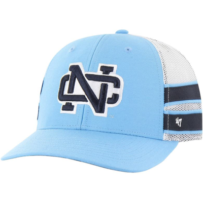 47 ' Carolina Blue North Carolina Tar Heels Straight Eight Adjustable Trucker Hat In Light Blue