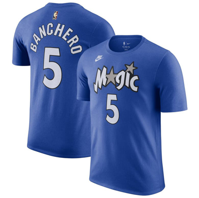 Nike Men's  Paolo Banchero Blue Orlando Magic 2023/24 Classic Edition Name And Number T-shirt