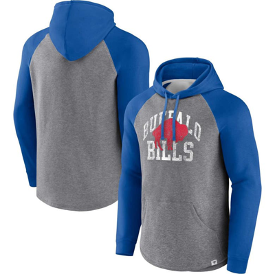 Fanatics Branded Heather Gray Buffalo Bills Favorite Arch Raglan Pullover Hoodie