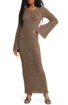 HONOR THE GIFT LONG SLEEVE COTTON KNIT MAXI DRESS