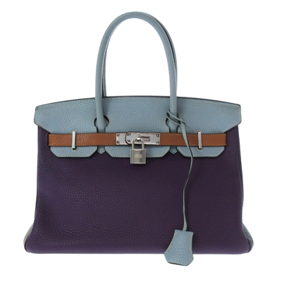 Hermes Hermès Birkin 30 Purple Leather Handbag ()