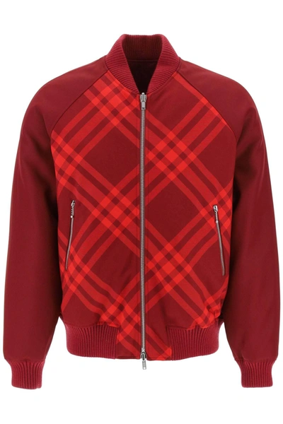 Burberry Reversible Bomber Jacket In Red