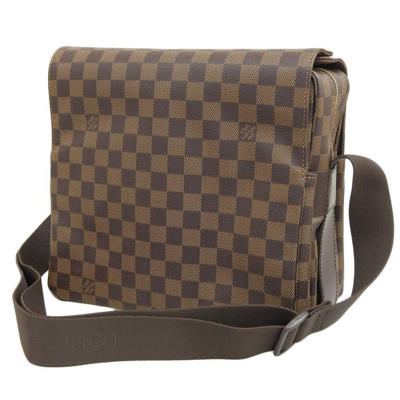 Pre-owned Louis Vuitton Naviglio Canvas Shoulder Bag () In Brown