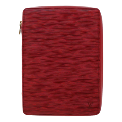 Pre-owned Louis Vuitton Pochette Leather Clutch Bag () In Red