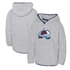 OUTERSTUFF GIRLS YOUTH HEATHER grey colourADO AVALANCHE ULTIMATE TEDDY FLEECE PULLOVER HOODIE
