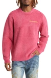 Billionaire Boys Club Embroidered Fuzzy Sweater In Carmine