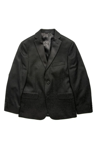 Tallia Kids' Black Jacquard Sportcoat