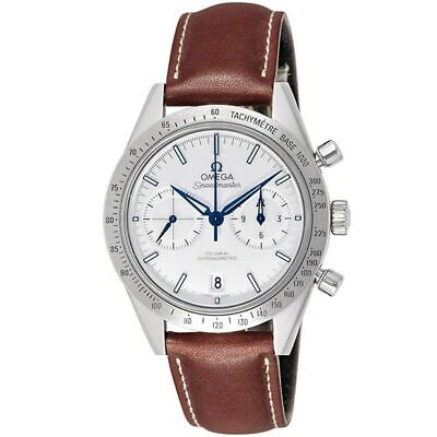 Pre-owned Omega Speedmaster 57 331.92.42.51.04.001 White Chronograph Men Watch In Box